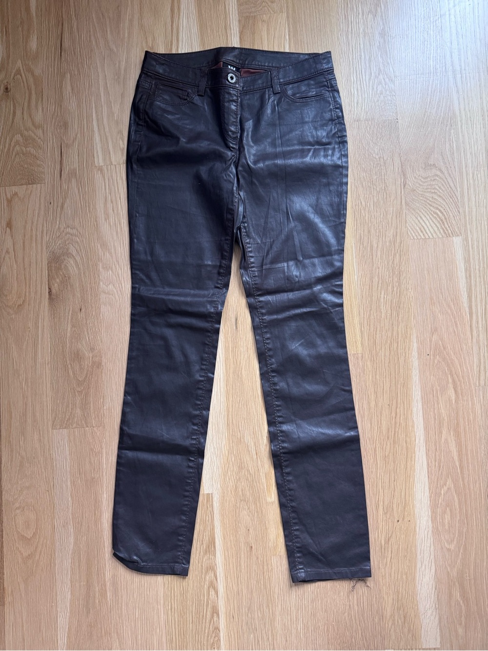 W by Worth Black Coated Skinny Jeans